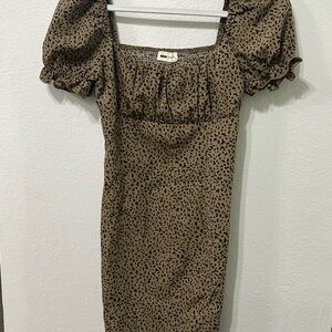 Brown Leopard Print Dress